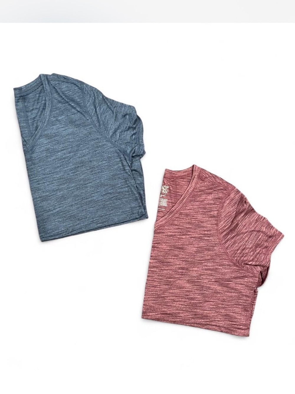 Women’s Set of 2 Terra & Sky Rose & Blue Shirt Top Blouse Size 0X 14W ActiveWear